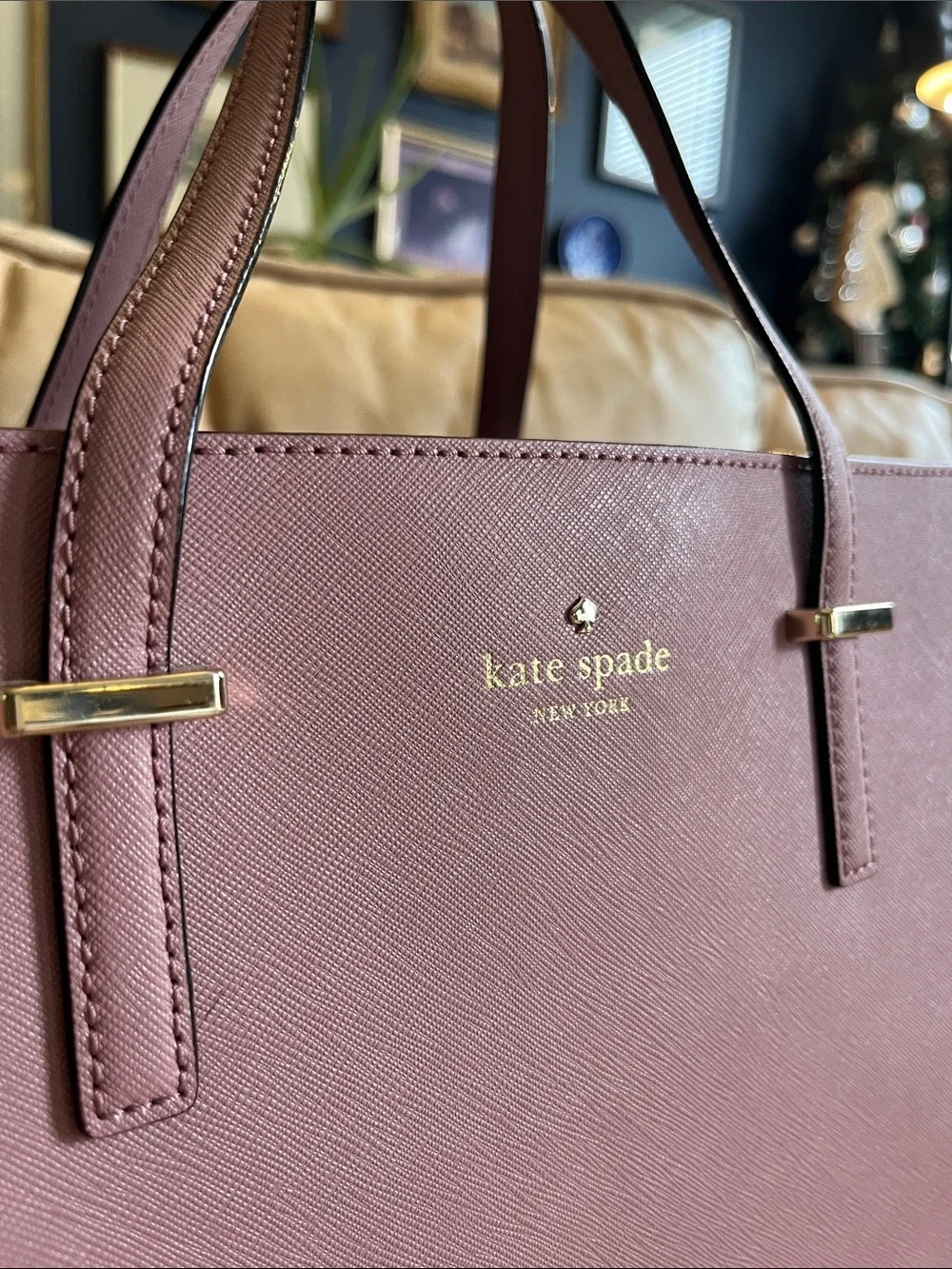 kate spade Mauve Pink Leather Shoulder Tote